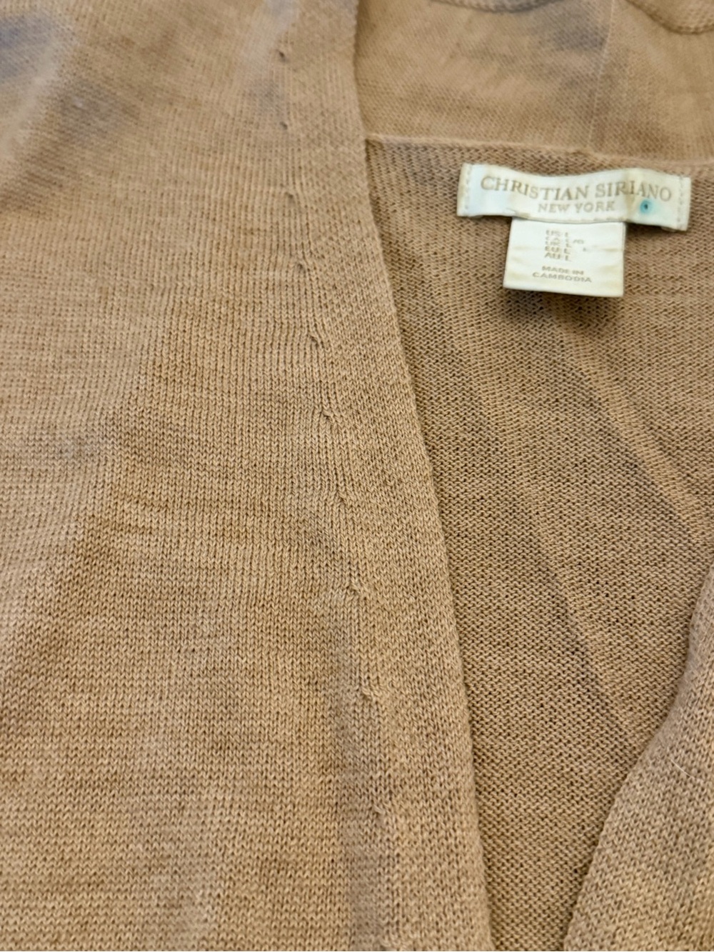 Christian Siriano New York Camel Sweater, Solid Neutral Pullover, Quiet Lux